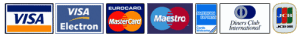 Přijímáme platební karty: VISA, VISA Electron, MasterCard, Maestro, AMEX, DINNERS Club, JCB.